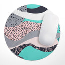 Retro Summer Mint and Coral// WaterProof Rubber Foam Backed Anti-Slip Mouse Pad for Home Work Office or Gaming Computer Desk