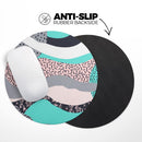 Retro Summer Mint and Coral// WaterProof Rubber Foam Backed Anti-Slip Mouse Pad for Home Work Office or Gaming Computer Desk