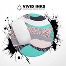 Retro Summer Mint and Coral// WaterProof Rubber Foam Backed Anti-Slip Mouse Pad for Home Work Office or Gaming Computer Desk