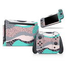 Retro Summer Mint and Coral // Skin Decal Wrap Kit for Nintendo Switch Console & Dock, Joy-Cons, Pro Controller, Lite, 3DS XL, 2DS XL, DSi, or Wii - Vinyl Skin Wrap for Nintendo Switch 2, OLED, Lite, Pro Controller, Wii & Classic Handhelds
