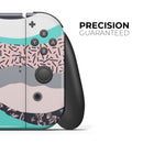 Retro Summer Mint and Coral // Skin Decal Wrap Kit for Nintendo Switch Console & Dock, Joy-Cons, Pro Controller, Lite, 3DS XL, 2DS XL, DSi, or Wii - Vinyl Skin Wrap for Nintendo Switch 2, OLED, Lite, Pro Controller, Wii & Classic Handhelds