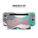 Retro Summer Mint and Coral // Skin Decal Wrap Kit for Nintendo Switch Console & Dock, Joy-Cons, Pro Controller, Lite, 3DS XL, 2DS XL, DSi, or Wii - Vinyl Skin Wrap for Nintendo Switch 2, OLED, Lite, Pro Controller, Wii & Classic Handhelds