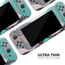Retro Summer Mint and Coral // Skin Decal Wrap Kit for Nintendo Switch Console & Dock, Joy-Cons, Pro Controller, Lite, 3DS XL, 2DS XL, DSi, or Wii - Vinyl Skin Wrap for Nintendo Switch 2, OLED, Lite, Pro Controller, Wii & Classic Handhelds