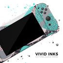 Retro Summer Mint and Coral // Skin Decal Wrap Kit for Nintendo Switch Console & Dock, Joy-Cons, Pro Controller, Lite, 3DS XL, 2DS XL, DSi, or Wii - Vinyl Skin Wrap for Nintendo Switch 2, OLED, Lite, Pro Controller, Wii & Classic Handhelds