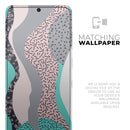 Retro Summer Mint and Coral - Premium Vinyl Skin Decal for Samsung Galaxy S25 Ultra, S24, S23, S22 & All Galaxy S Models