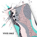 Retro Summer Mint and Coral - Premium Vinyl Skin Decal for Samsung Galaxy S25 Ultra, S24, S23, S22 & All Galaxy S Models
