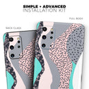 Retro Summer Mint and Coral - Premium Vinyl Skin Decal for Samsung Galaxy S25 Ultra, S24, S23, S22 & All Galaxy S Models