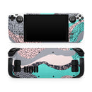 Retro Summer Mint and Coral // Vinyl Skin Wrap for Steam Deck OLED & Steam Deck (LCD) — Soft Matte or Ultra Gloss