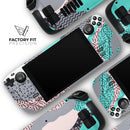 Retro Summer Mint and Coral // Vinyl Skin Wrap for Steam Deck OLED & Steam Deck (LCD) — Soft Matte or Ultra Gloss