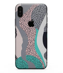 Retro Summer Mint and Coral - iPhone XS MAX, XS/X, 8/8+, 7/7+, 5/5S/SE Skin-Kit (All iPhones Available)