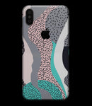 Retro Summer Mint and Coral - iPhone XS MAX, XS/X, 8/8+, 7/7+, 5/5S/SE Skin-Kit (All iPhones Available)