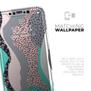 Retro Summer Mint and Coral - Protective Skin Wrap & Decal – Compatible with iPhone SE to iPhone 17 Pro Max (All Models)
