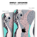 Retro Summer Mint and Coral - Protective Skin Wrap & Decal – Compatible with iPhone SE to iPhone 17 Pro Max (All Models)