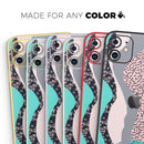 Retro Summer Mint and Coral - Protective Skin Wrap & Decal – Compatible with iPhone SE to iPhone 17 Pro Max (All Models)