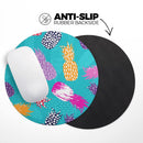 Retro Summer Pineapple v1// WaterProof Rubber Foam Backed Anti-Slip Mouse Pad for Home Work Office or Gaming Computer Desk