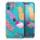 Retro Summer Pineapple v1 - Protective Skin Wrap & Decal – Compatible with iPhone SE to iPhone 17 Pro Max (All Models)