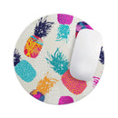Retro Summer Pineapple v2// WaterProof Rubber Foam Backed Anti-Slip Mouse Pad for Home Work Office or Gaming Computer Desk