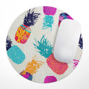 Retro Summer Pineapple v2// WaterProof Rubber Foam Backed Anti-Slip Mouse Pad for Home Work Office or Gaming Computer Desk