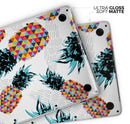 Retro Summer Pineapple v3 - Skin Decal Wrap Kit Compatible with the Apple MacBook Pro, Pro with Touch Bar or Air (11", 12", 13", 15" & 16" - All Versions Available)