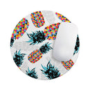 Retro Summer Pineapple v3// WaterProof Rubber Foam Backed Anti-Slip Mouse Pad for Home Work Office or Gaming Computer Desk