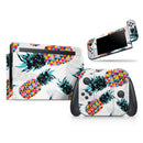 Retro Summer Pineapple v3 // Skin Decal Wrap Kit for Nintendo Switch Console & Dock, Joy-Cons, Pro Controller, Lite, 3DS XL, 2DS XL, DSi, or Wii - Vinyl Skin Wrap for Nintendo Switch 2, OLED, Lite, Pro Controller, Wii & Classic Handhelds