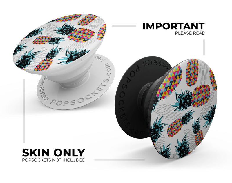 Retro Summer Pineapple v3 - Skin Kit for PopSockets and other Smartphone Extendable Grips & Stands