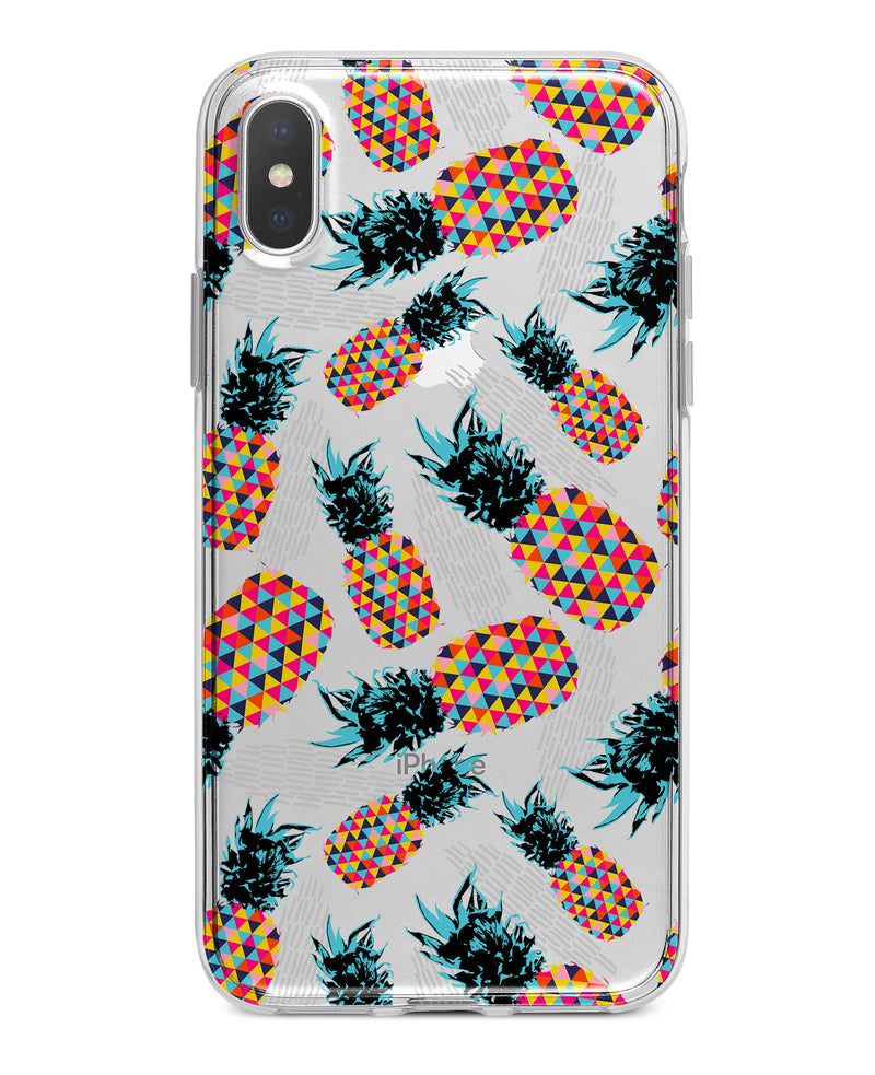 Retro Summer Pineapple v3 - Crystal Clear Hard Case for the iPhone XS MAX, XS & More (ALL AVAILABLE)