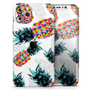 Retro Summer Pineapple v3 - Protective Skin Wrap & Decal – Compatible with iPhone SE to iPhone 17 Pro Max (All Models)