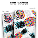 Retro Summer Pineapple v3 - Protective Skin Wrap & Decal – Compatible with iPhone SE to iPhone 17 Pro Max (All Models)