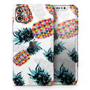 Retro Summer Pineapple v3 - Protective Skin Wrap & Decal – Compatible with iPhone SE to iPhone 17 Pro Max (All Models)