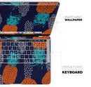 Retro Summer Pineapple v4 - Skin Decal Wrap Kit Compatible with the Apple MacBook Pro, Pro with Touch Bar or Air (11", 12", 13", 15" & 16" - All Versions Available)