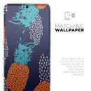 Retro Summer Pineapple v4 - Premium Vinyl Skin Decal for Samsung Galaxy S25 Ultra, S24, S23, S22 & All Galaxy S Models