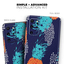Retro Summer Pineapple v4 - Premium Vinyl Skin Decal for Samsung Galaxy S25 Ultra, S24, S23, S22 & All Galaxy S Models