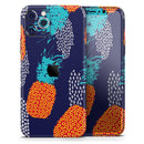 Retro Summer Pineapple v4 - Protective Skin Wrap & Decal – Compatible with iPhone SE to iPhone 17 Pro Max (All Models)