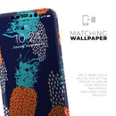 Retro Summer Pineapple v4 - Protective Skin Wrap & Decal – Compatible with iPhone SE to iPhone 17 Pro Max (All Models)