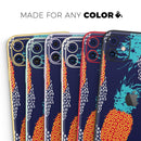 Retro Summer Pineapple v4 - Protective Skin Wrap & Decal – Compatible with iPhone SE to iPhone 17 Pro Max (All Models)