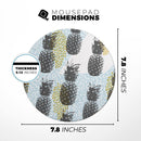 Retro Summer Pineapple v5// WaterProof Rubber Foam Backed Anti-Slip Mouse Pad for Home Work Office or Gaming Computer Desk