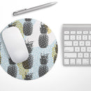 Retro Summer Pineapple v5// WaterProof Rubber Foam Backed Anti-Slip Mouse Pad for Home Work Office or Gaming Computer Desk