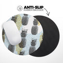 Retro Summer Pineapple v5// WaterProof Rubber Foam Backed Anti-Slip Mouse Pad for Home Work Office or Gaming Computer Desk