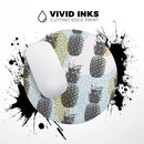 Retro Summer Pineapple v5// WaterProof Rubber Foam Backed Anti-Slip Mouse Pad for Home Work Office or Gaming Computer Desk