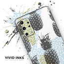 Retro Summer Pineapple v5 - Premium Vinyl Skin Decal for Samsung Galaxy S25 Ultra, S24, S23, S22 & All Galaxy S Models