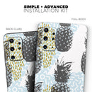Retro Summer Pineapple v5 - Premium Vinyl Skin Decal for Samsung Galaxy S25 Ultra, S24, S23, S22 & All Galaxy S Models