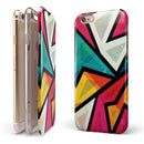 Retro Vector Sharp Shapes iPhone 6/6s or 6/6s Plus 2-Piece Hybrid INK-Fuzed Case