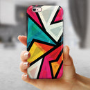 Retro Vector Sharp Shapes iPhone 6/6s or 6/6s Plus 2-Piece Hybrid INK-Fuzed Case