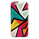 Retro Vector Sharp Shapes iPhone 6/6s or 6/6s Plus 2-Piece Hybrid INK-Fuzed Case