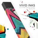 Retro Vector Sharp Shapes - Premium Decal Protective Skin-Wrap Sticker compatible with the Juul Labs vaping device