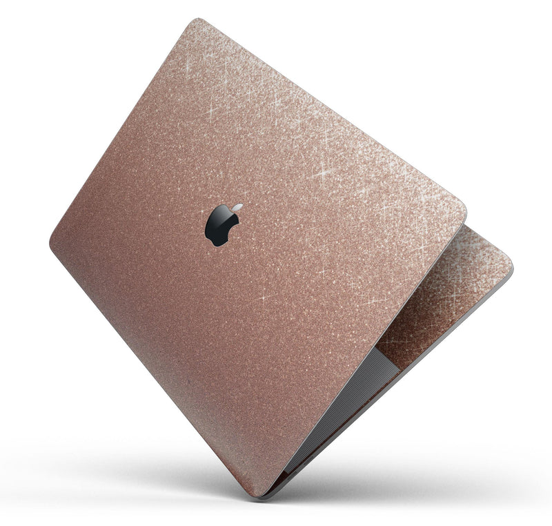 Rose Gold Digital Falling Glitter - Skin Decal Wrap Kit Compatible with the Apple MacBook Pro, Pro with Touch Bar or Air (11", 12", 13", 15" & 16" - All Versions Available)