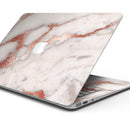 Rose Pink Marble & Digital Gold Frosted Foil V2 - Skin Decal Wrap Kit Compatible with the Apple MacBook Pro, Pro with Touch Bar or Air (11", 12", 13", 15" & 16" - All Versions Available)