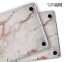 Rose Pink Marble & Digital Gold Frosted Foil V2 - Skin Decal Wrap Kit Compatible with the Apple MacBook Pro, Pro with Touch Bar or Air (11", 12", 13", 15" & 16" - All Versions Available)