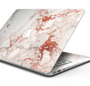 Rose Pink Marble & Digital Gold Frosted Foil V5 - Skin Decal Wrap Kit Compatible with the Apple MacBook Pro, Pro with Touch Bar or Air (11", 12", 13", 15" & 16" - All Versions Available)